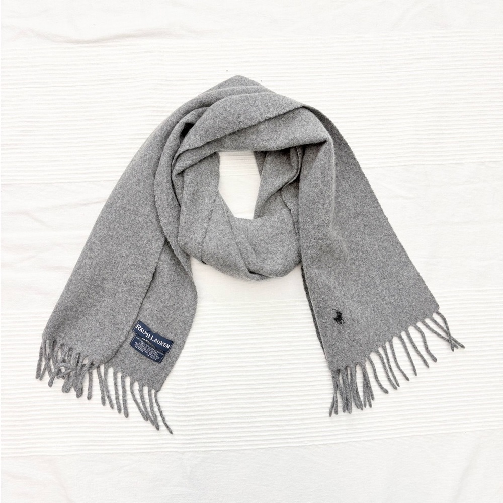 Ralph Lauren Gray Wool Scarf - Picture 7 of 8